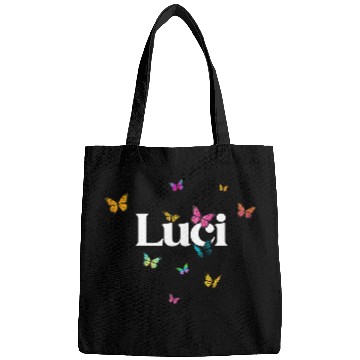 Discover LUCI - beautiful girl name with cute butterflies Bags