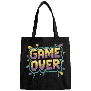 Discover Pixelated Game Over Message Design Bags