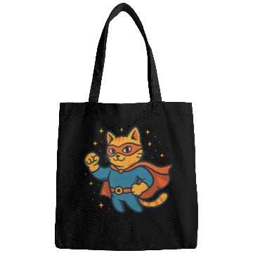Discover Martial Arts Cat Superhero Design Bags
