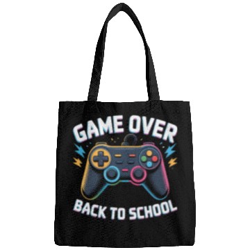 Discover Game Over Back to School – Funny Gamer Design Bags