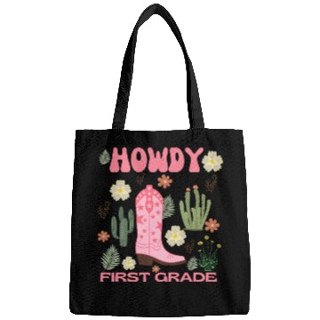 Discover Howdy First Grade Kids Bags, Cowgirl First Day