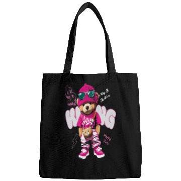 Discover Trendy Teddy Bear Streetwear Design Bags