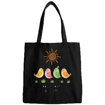Discover Bright Sunflower and Bird Couple Design Bags
