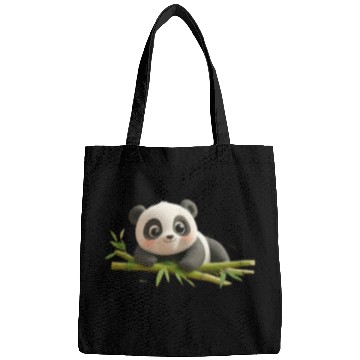 Discover Charming Panda Cub with Bamboo Bags