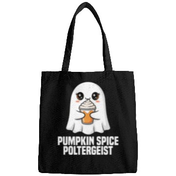 Discover PUMPKIN SPICE POLTERGEIST - GHOST HALLOWEEN Bags