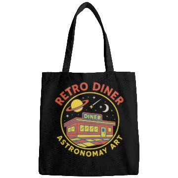 Discover Retro Space Diner Astronomy Art Bags