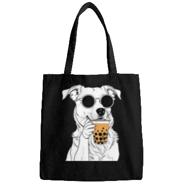 Discover Chill Dog with Sunglasses and Bubble Tea Bags