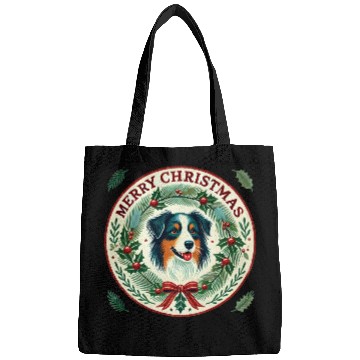 Discover Merry Christmas Australian Shepherd Bags