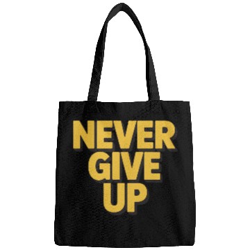 Discover Never Give Up – Motivational Typography Design Bags