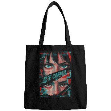Discover Cyberpunk Eyes Art Print Bags