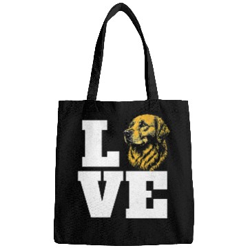 Discover Love Dog Text Design Bags