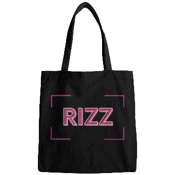 Discover Neon RIZZ Retro Typography Design Bags