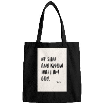 Discover Psalm 46 Minimalist Christian poster Bags