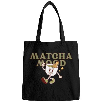 Discover Matcha Mood Tea Cartoon Design  Bags