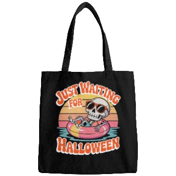 Discover Chill Skeleton Halloween Vibes Bags