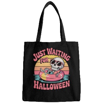 Discover Chill Skeleton Halloween Vibes Bags