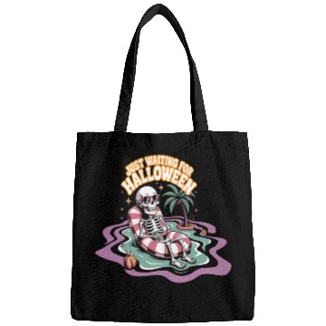 Discover Chill Skeleton Halloween Vibes Bags