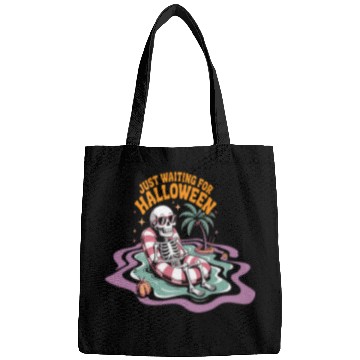 Discover Chill Skeleton Halloween Vibes Bags