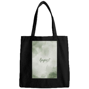 Discover August Watercolor Pastel Typography Bags