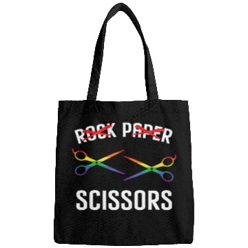 Discover Funny Rock Paper Scissors LGBTQ Pride Bags