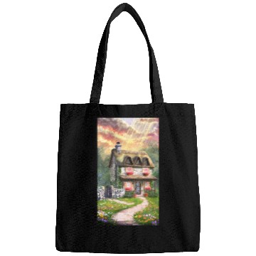 Discover Fairy Tale Cottage in Sunrise Light Bags