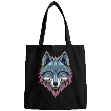 Discover Geometric Wolf Head – Bold Polygon Animal Design Bags