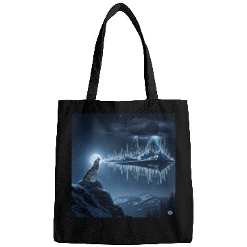 Discover Mystic Mountain Wolf Sound Wave Bags