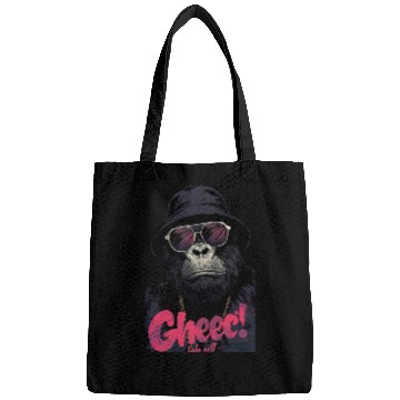 Discover Hip Gorilla with Sunglasses and Hat Bags