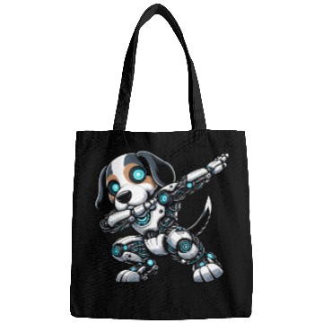 Discover Cool beagle robot astronaut dabbing cartoon Bags