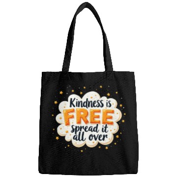 Discover Kindness is Free Inspirational Quote Design Bags