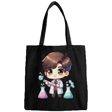 Discover Cute Scientist Chibi Illustration Bags