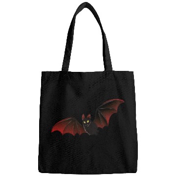 Discover Dark Fantasy Bat Illustration Bags