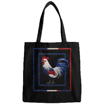 Discover French Rooster Blue White Red National Flag Design Bags