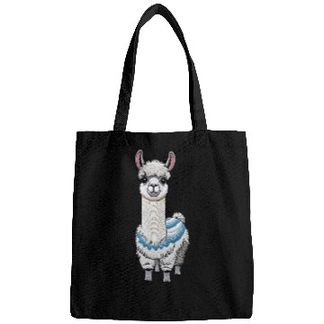 Discover Peruvian Llama Red White National Flag Design Bags