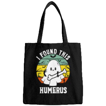 Discover Funny Ghost Pun I Found This Humerus Halloween Bags