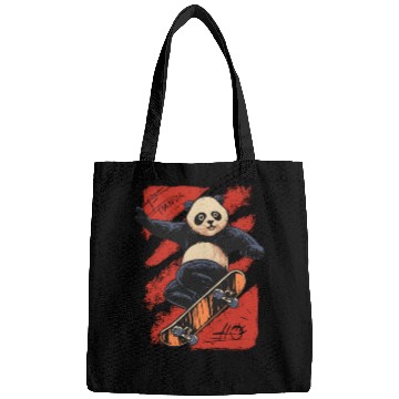 Discover Playful Panda Skateboard Design Bags