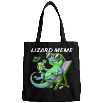 Discover Lizard Meme Lounge Scene Bags