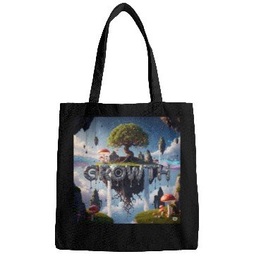 Discover Floating Island Growth Illustration Bags