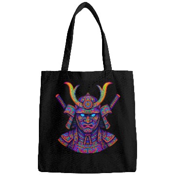 Discover Neon Samurai Warrior Psychedelic Bags