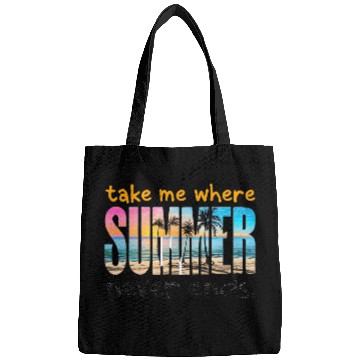 Discover Sunset Beach Paradise Typography Bags