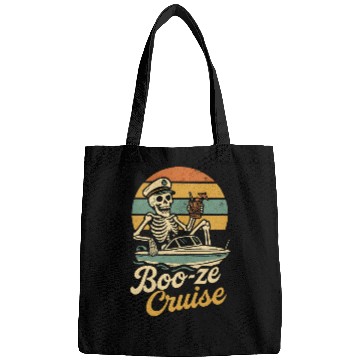Discover "Booze Cruise Bags - Funny Skeleton Boat Captai