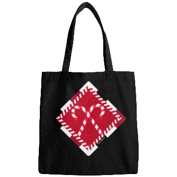 Discover Red and White Crossed Canes  Bags