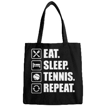 Discover Eat Sleep Tennis Repeat Loop Motivation Bags