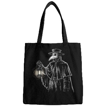 Discover Dark Medieval Plague Doctor Illustration Bags