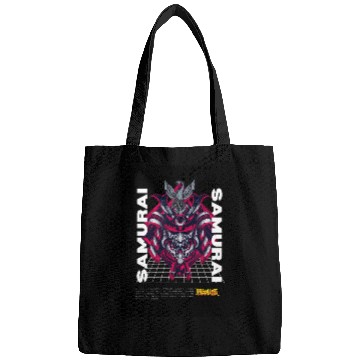 Discover Cybernetic Dragon Samurai Illustration Bags