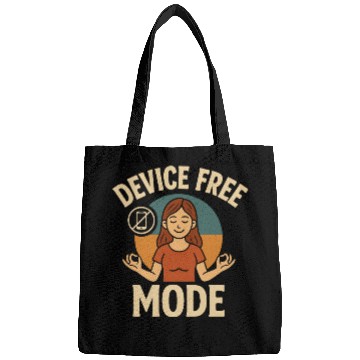 Discover Device-Free Mode Peaceful Yoga Illustration Bags