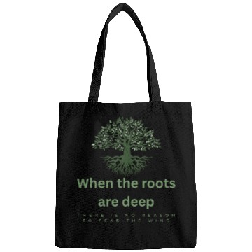 Discover Deep Roots Inspirational Tree Design Bags