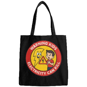 Discover Warning Kids Electricity Safety Badge Bags