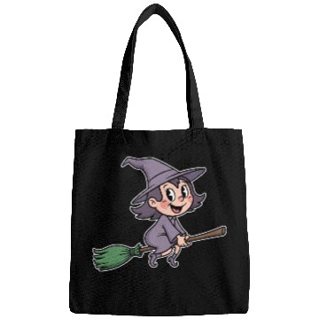 Discover Whimsical Witch on a Broomstick Bags