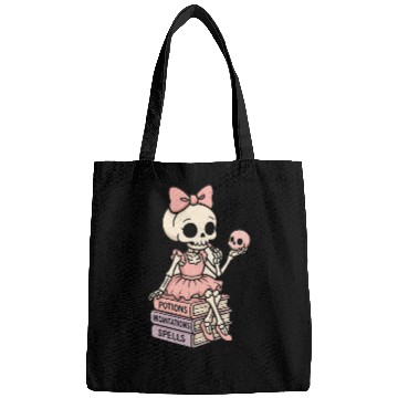 Discover Cherry Blossom Skeleton with Potion Books Bags